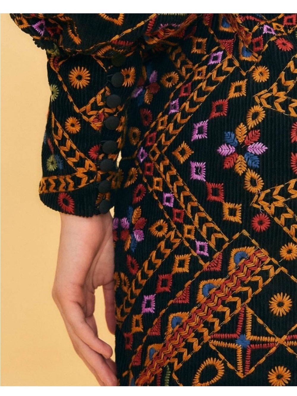 Farm Rio: Embroidered Corduroy
Puff Sleeve Mini Dress - Picture 14 of 15